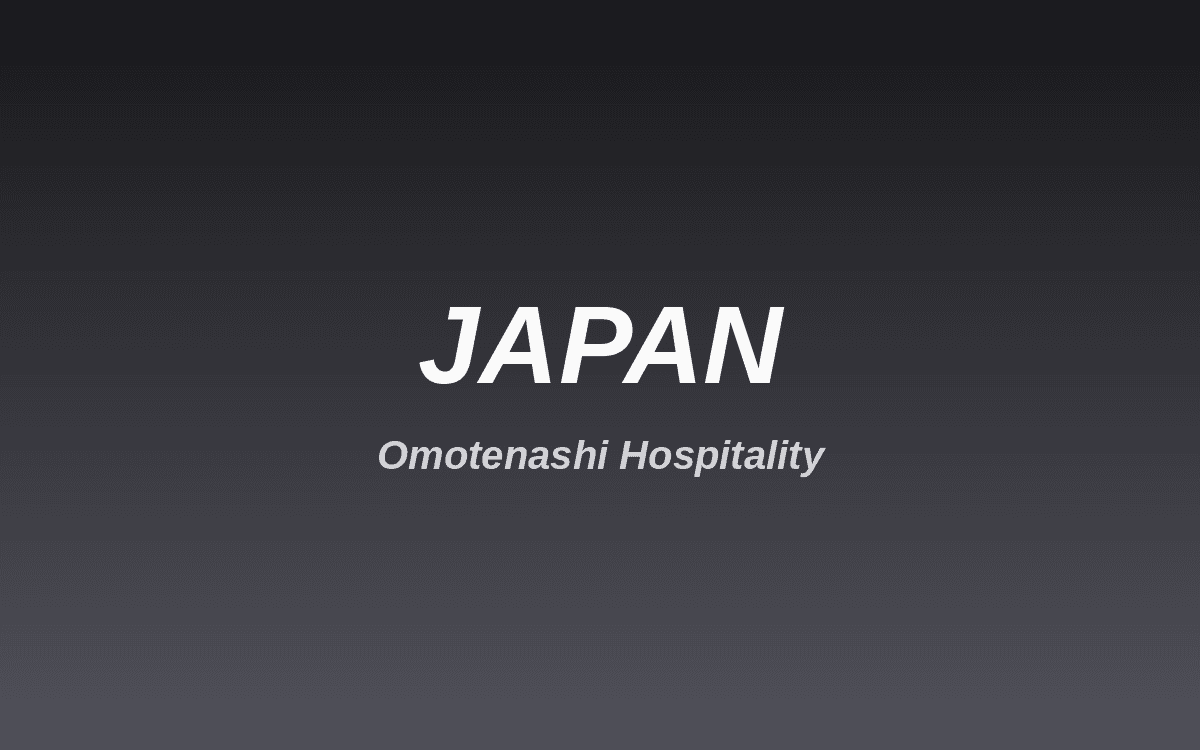 Hospitality di Jepang